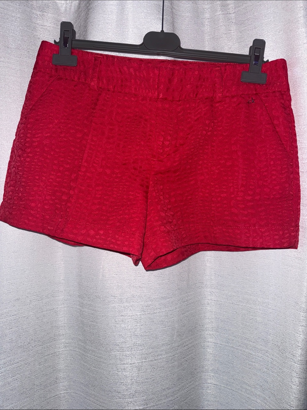 Calvin Klein Red Textured Women's Shorts